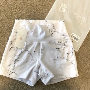 Buffbunny White Marble shorts